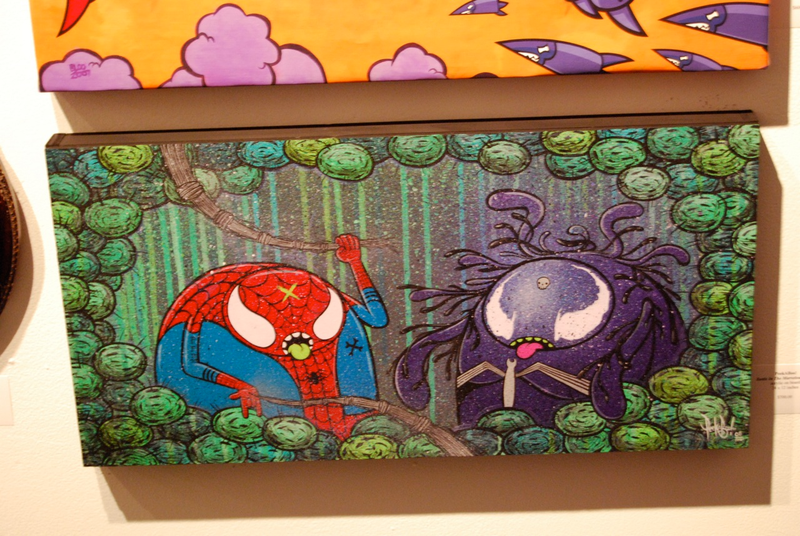 Illustration for article titled Trippy Re-Interpretations of Stan Lee's Comic Book Characters at Art Show